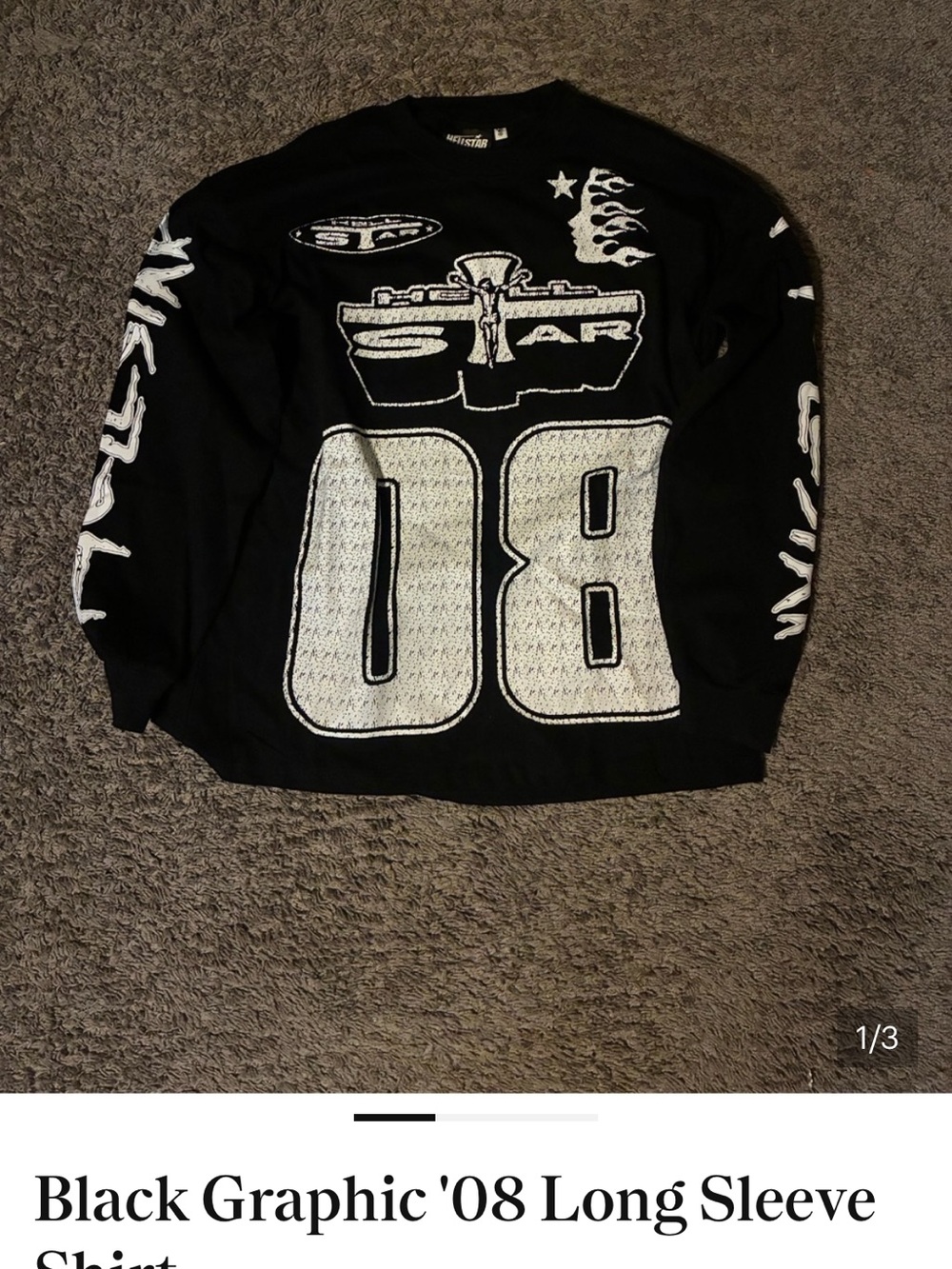 Black Graphic '08 Long Sleeve Shirt